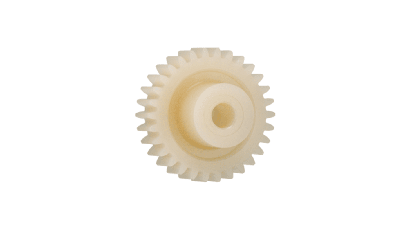 Igus Igutek P360 12 Teeth Spur Gear, 1 Module, 4mm Bore Diam, 12mm Pitch Diam, 9mm Hub Diam