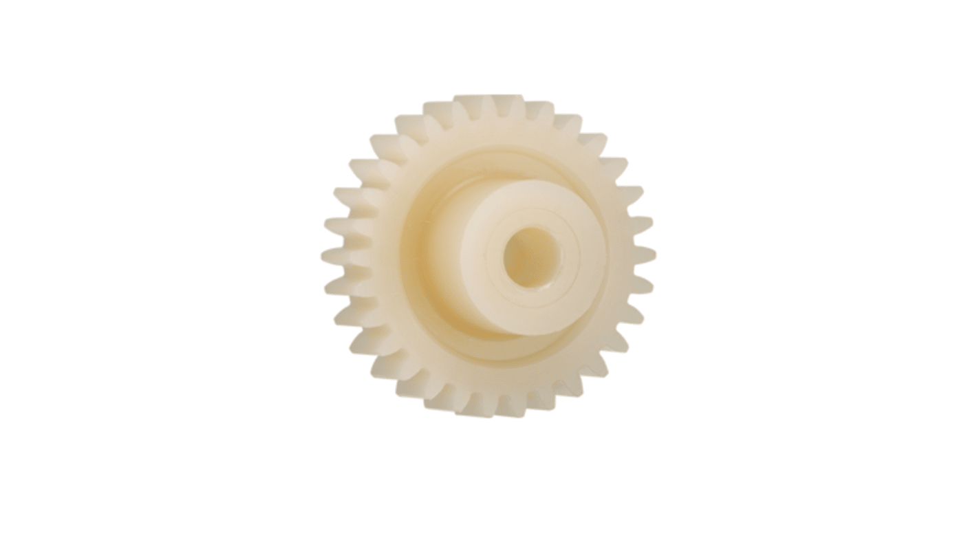 Igus Igutek P360 58 Teeth Spur Gear, 1 Module, 8mm Bore Diam, 58mm Pitch Diam, 21mm Hub Diam