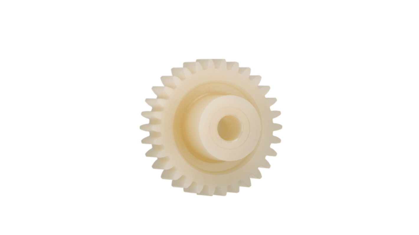 Igus Igutek P360 22 Teeth Spur Gear, 1.25 Module, 6mm Bore Diam, 27.5mm Pitch Diam, 15mm Hub Diam