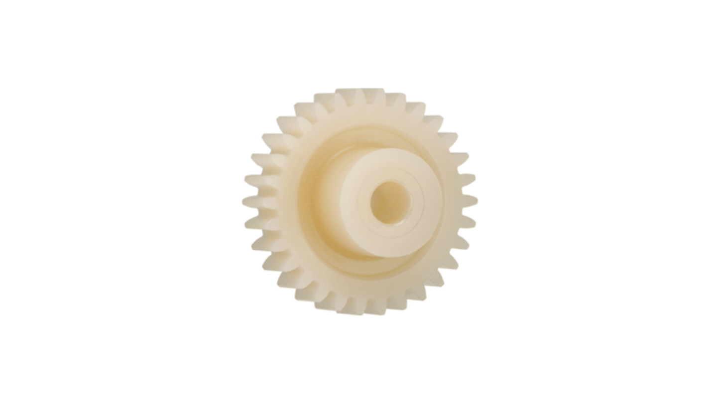 Igus Iguform S270 45 Teeth Spur Gear, 2 Module, 14mm Bore Diam, 90mm Pitch Diam, 30mm Hub Diam