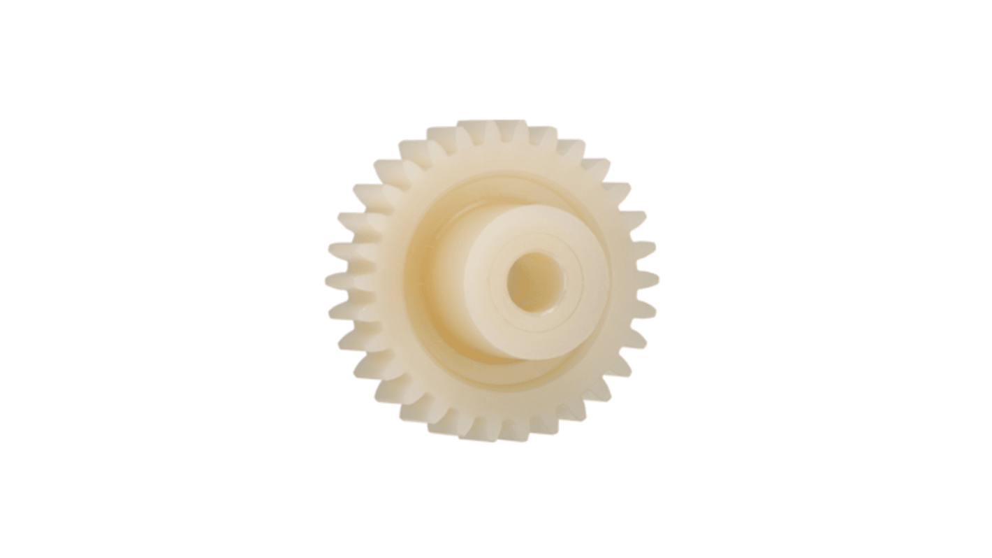Igus Igutek P360 95 Teeth Spur Gear, 2 Module, 20mm Bore Diam, 190mm Pitch Diam, 40mm Hub Diam