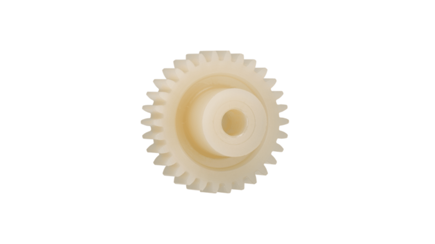 Igus Iguform S270 21 Teeth Spur Gear, 2.5 Module, 12mm Bore Diam, 52.5mm Pitch Diam, 24mm Hub Diam