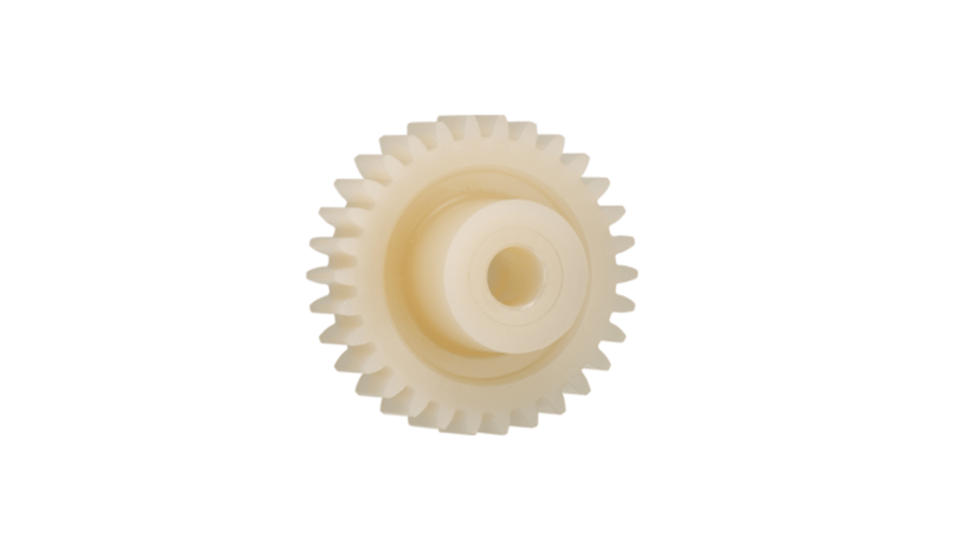 Igus Igutek P360 85 Teeth Spur Gear, 2.5 Module, 20mm Bore Diam, 212.5mm Pitch Diam, 40mm Hub Diam
