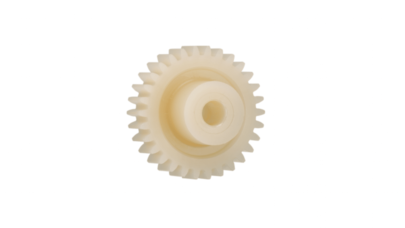 Igus Igutek P360 18 Teeth Spur Gear, 3 Module, 12mm Bore Diam, 54mm Pitch Diam, 24mm Hub Diam