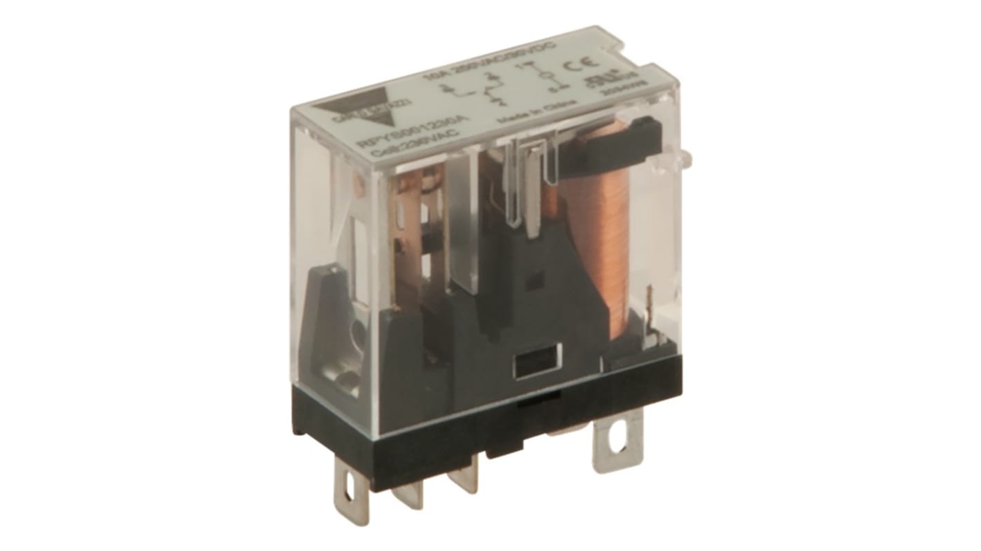 Carlo Gavazzi  Monostabiles Relais, Steckrelais 2-poliger Wechsler 10A 24V ac Spule