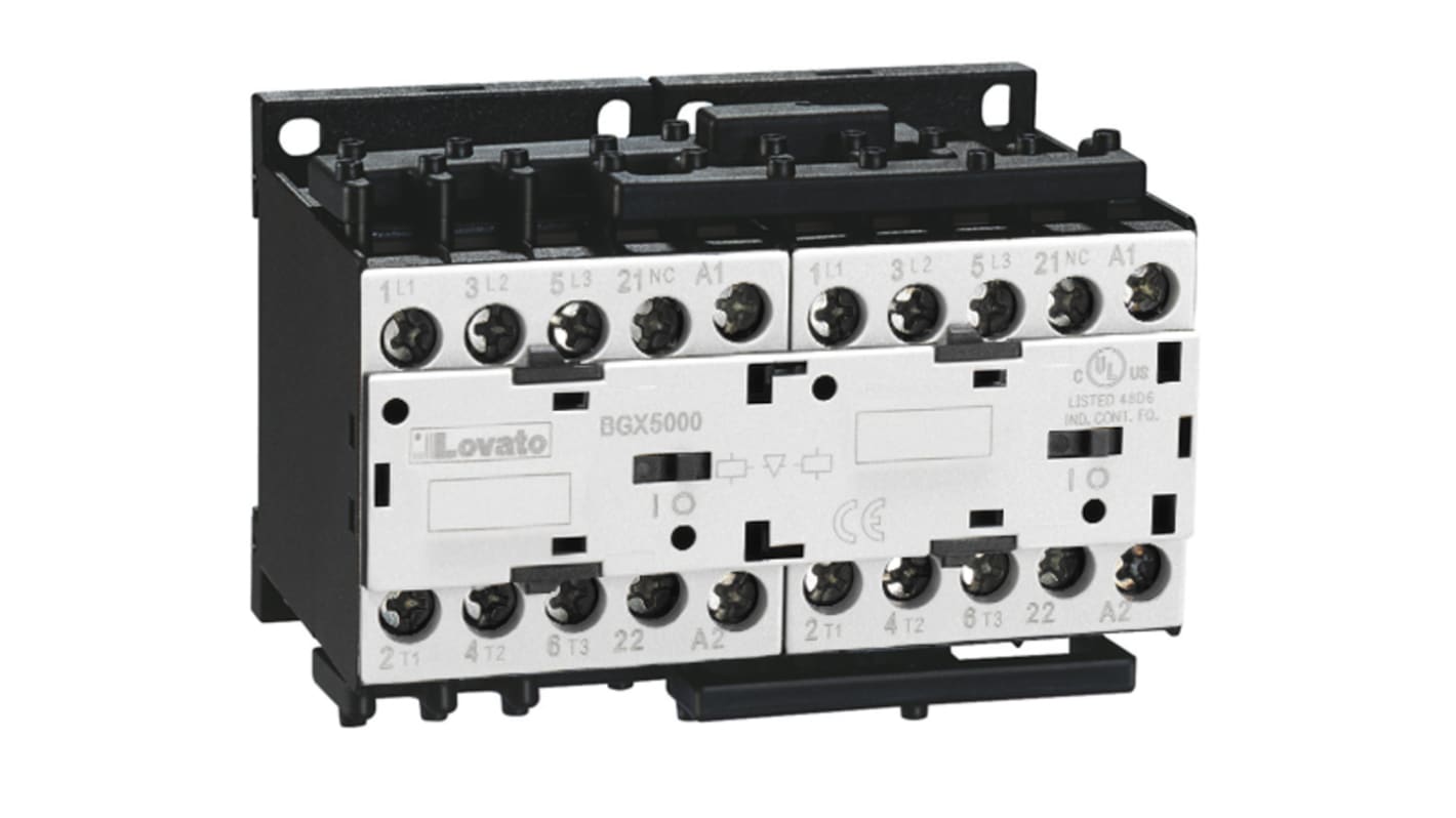 Stycznik odwrotny 24 V DC Lovato 5,7 kW 12 A 1NC 11BGR1201D024