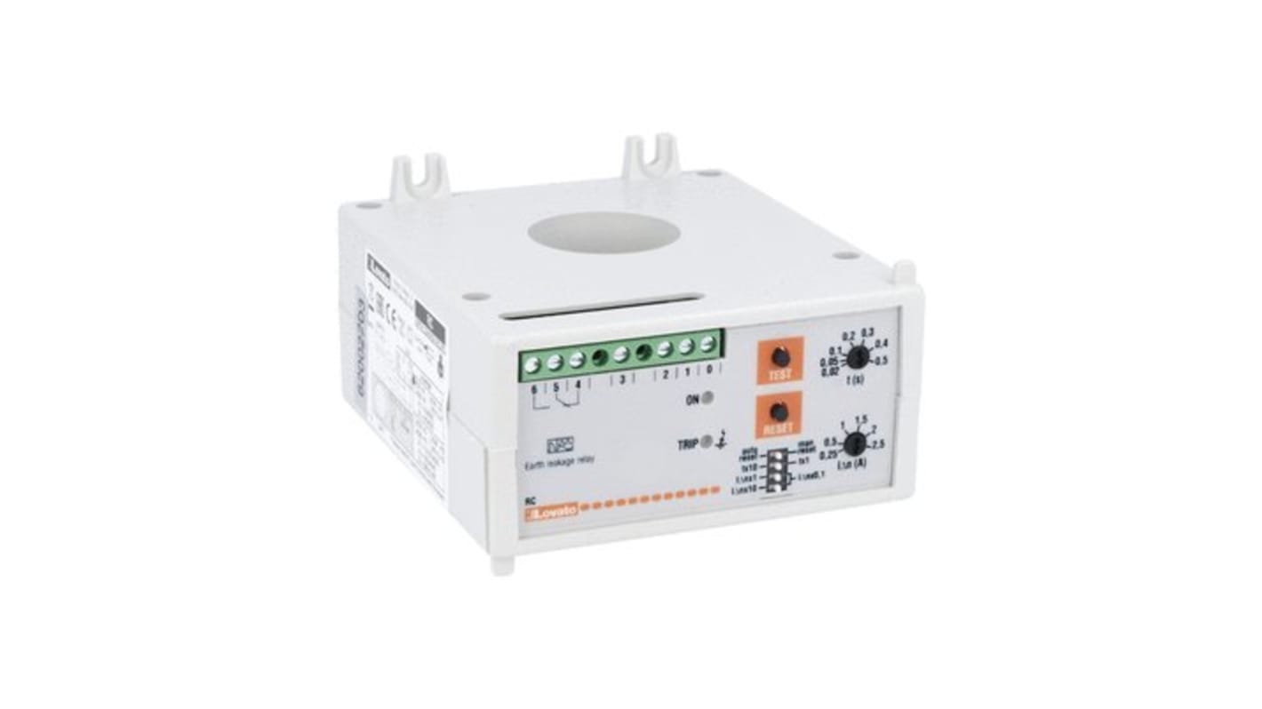 Lovato Earth Leakage Relay, 50 → 60Hz Frequency, Normally De-energised Output