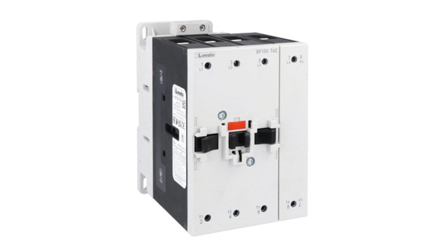 Lovato BF BF150 Contactor, 24 V ac/dc Coil, 4-Pole, 160 A, 187 kW, 4 NO, 690 V