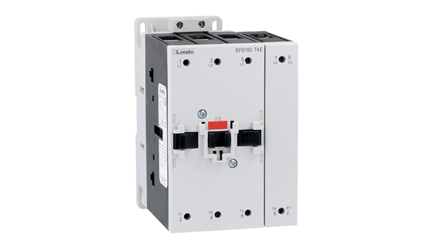 Lovato BF BFD150 Contactor, 20 → 48 V ac/dc Coil, 4-Pole, 100 A, 4 NO, 1 kV