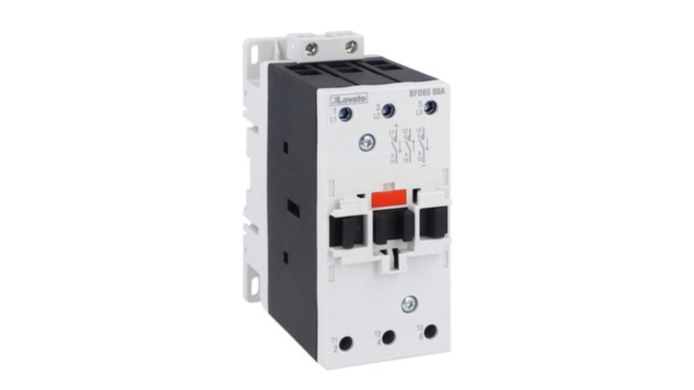 Lovato BF BFD65 Contactor, 48 V ac Coil, 3-Pole, 35 A, 3 NO, 1 kV