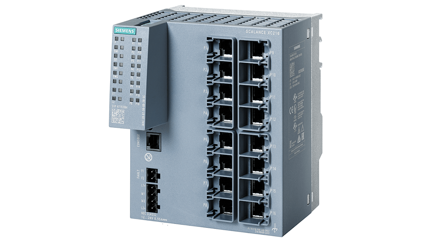 Siemens 17口管理型网络交换机, 16个RJ45口, XC216系列