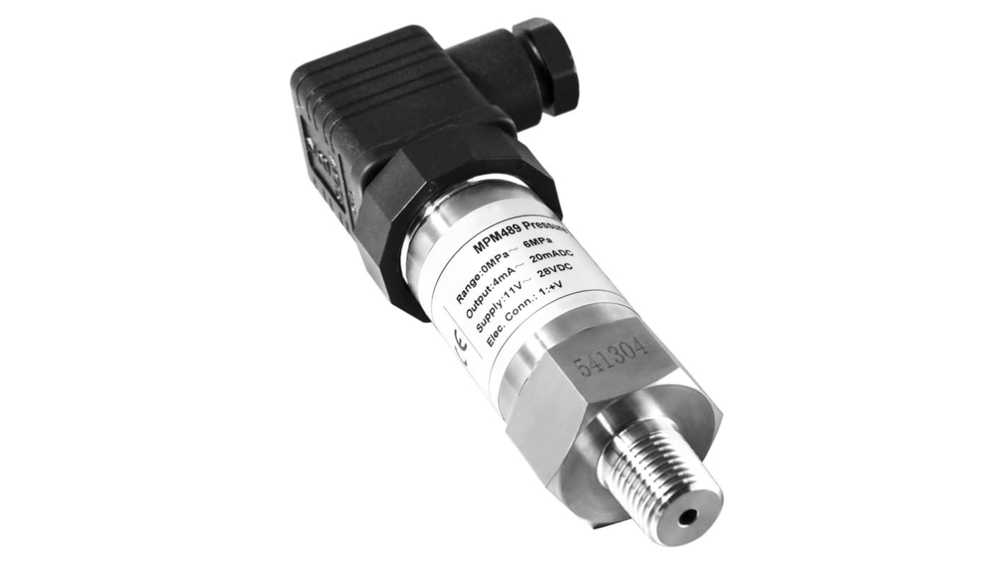 RS PRO Pressure Sensor, 0bar Min, 6bar Max, Gauge Reading