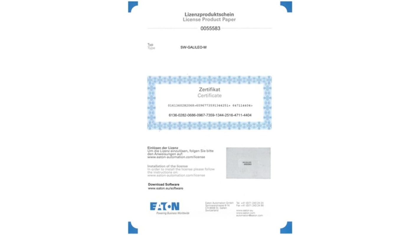 Software Eaton, per Interruttori XV/XP