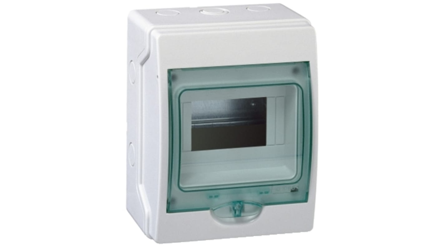Schneider Electric Mureva Light Grey Smooth Polymer Electrical Enclosure, IEC, IP65,  Surface Mount, 1 Gangs, 200 x 159
