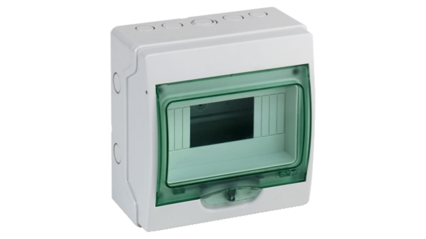 Schneider Electric Mureva Light Grey Smooth Polymer Electrical Enclosure, IEC, IP65,  Surface Mount, 1 Gangs, 200 x 195