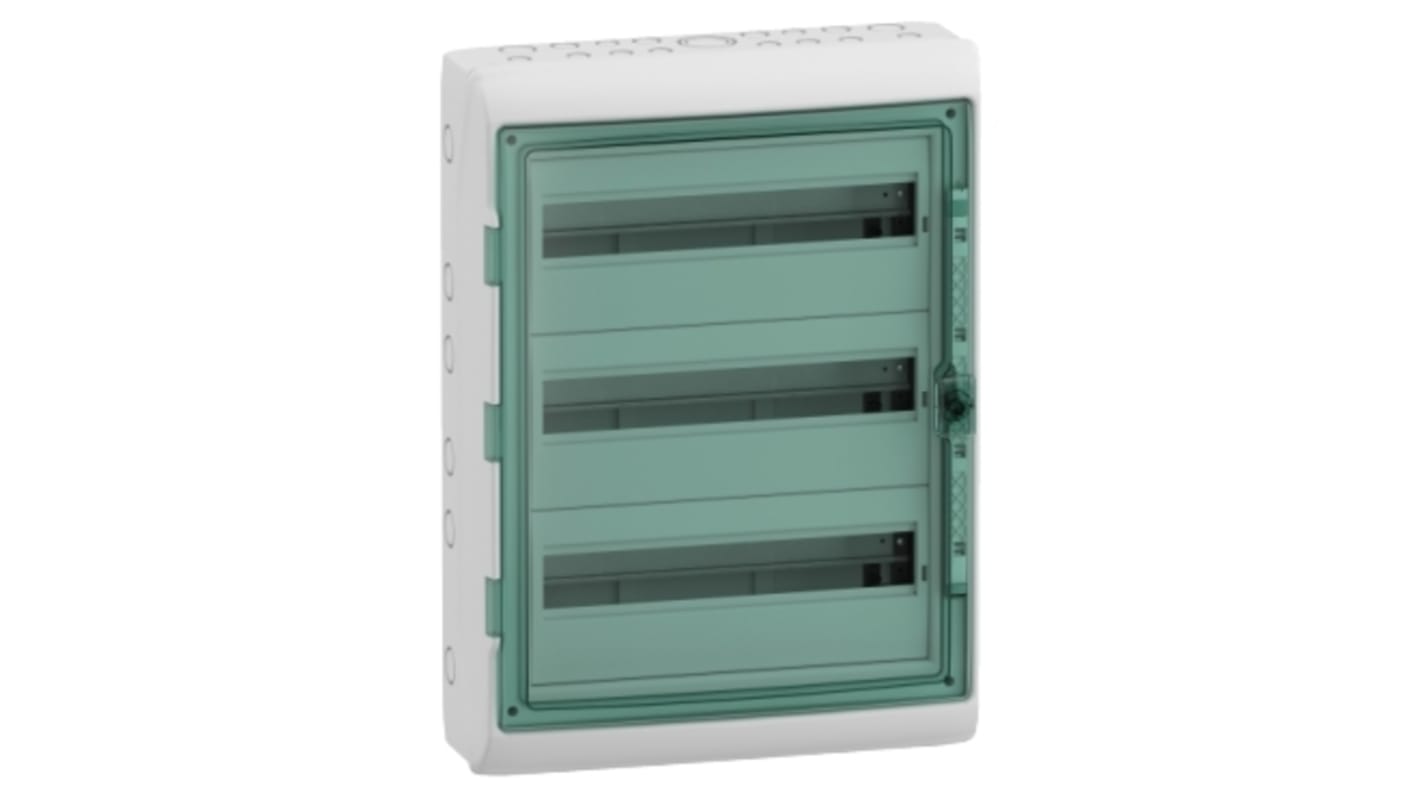 Schneider Electric Mureva Light Grey Smooth Polymer Electrical Enclosure, IEC, IP65,  Surface Mount, 1 Gangs, 610 x 448