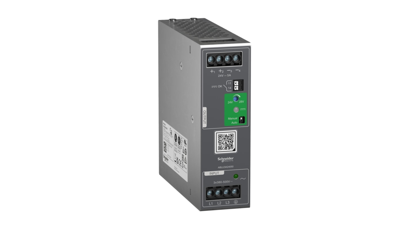 Schneider Electric Modicon Power Supply DIN-Schienen Netzteil Getaktet 24V dc / 5A 120W 500V ac