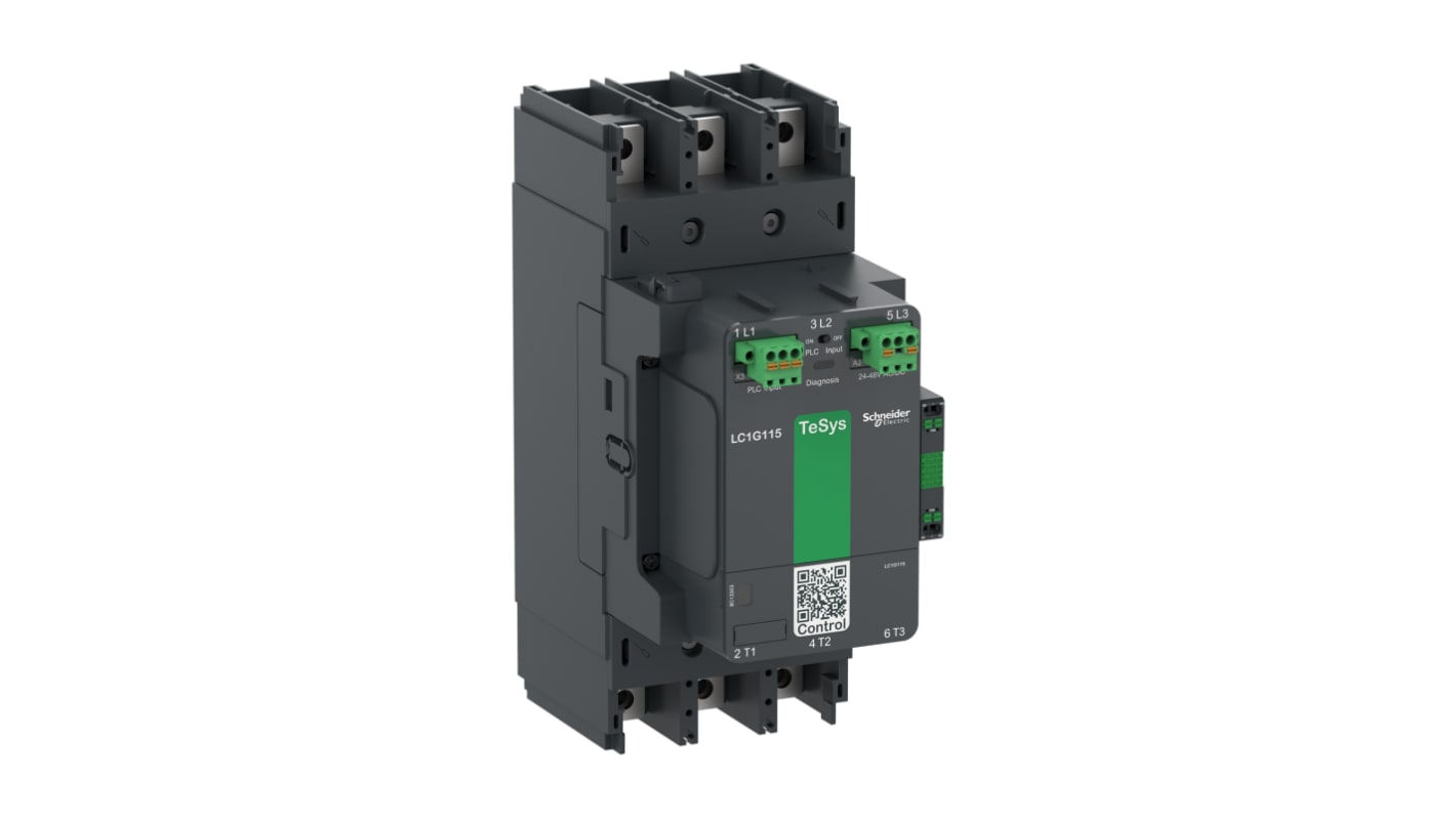 Schneider Electric Contactor 1 NO + 1 NC, 330 A Contact Rating, 160 W, 48 V, 3NO, TeSys F