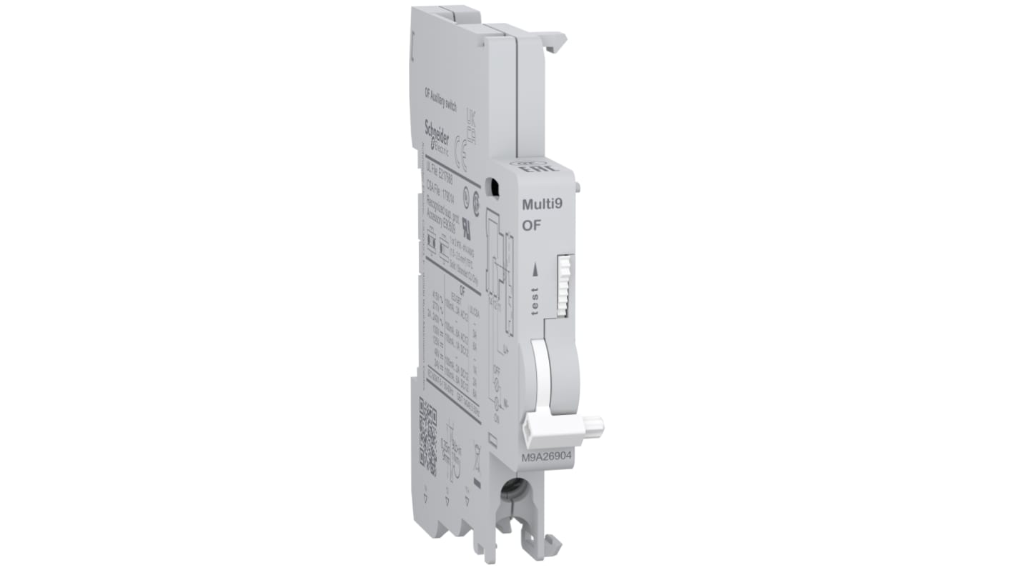 Schneider Electric Auxiliary Contact, 1 Contact, 1 C/O, Clip-On, C60 M9A