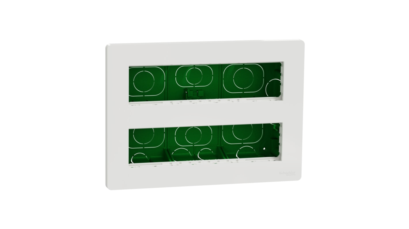 Schneider Electric Unica White ABS Back Boxes, Flush Mount Mount, 1 Gangs, 167 x 230 x 62mm