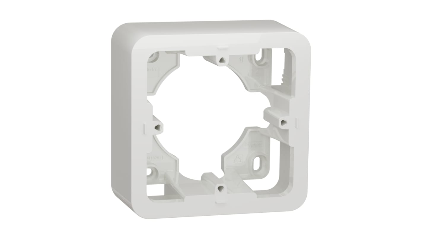 Schneider Electric Unica White ABS Back Box, IEC,  Surface Mount, 1 Gangs, 87 x 87 x 40mm
