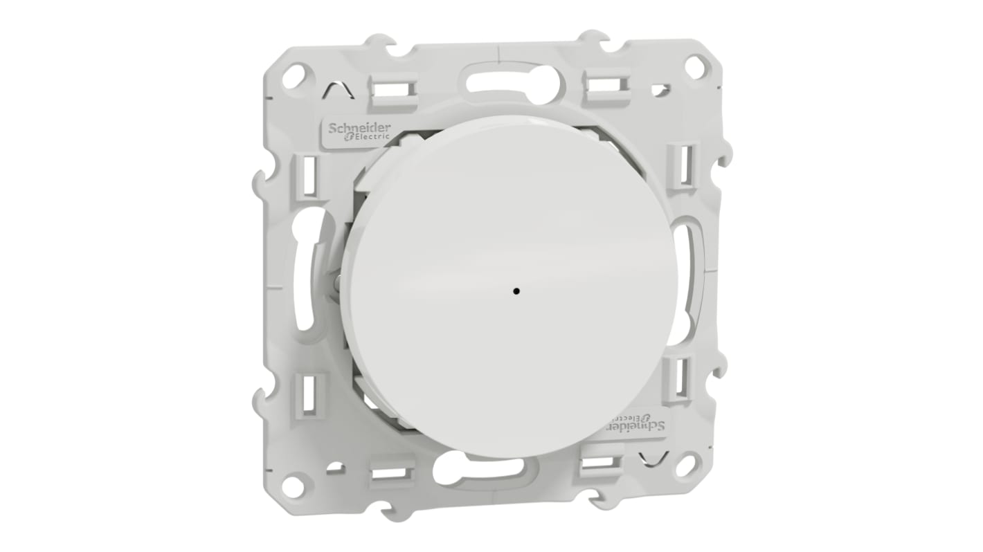 Mecanismo de interruptor por presión, Blanco, Montaje Enrasado, IP20, Schneider Electric S520522W