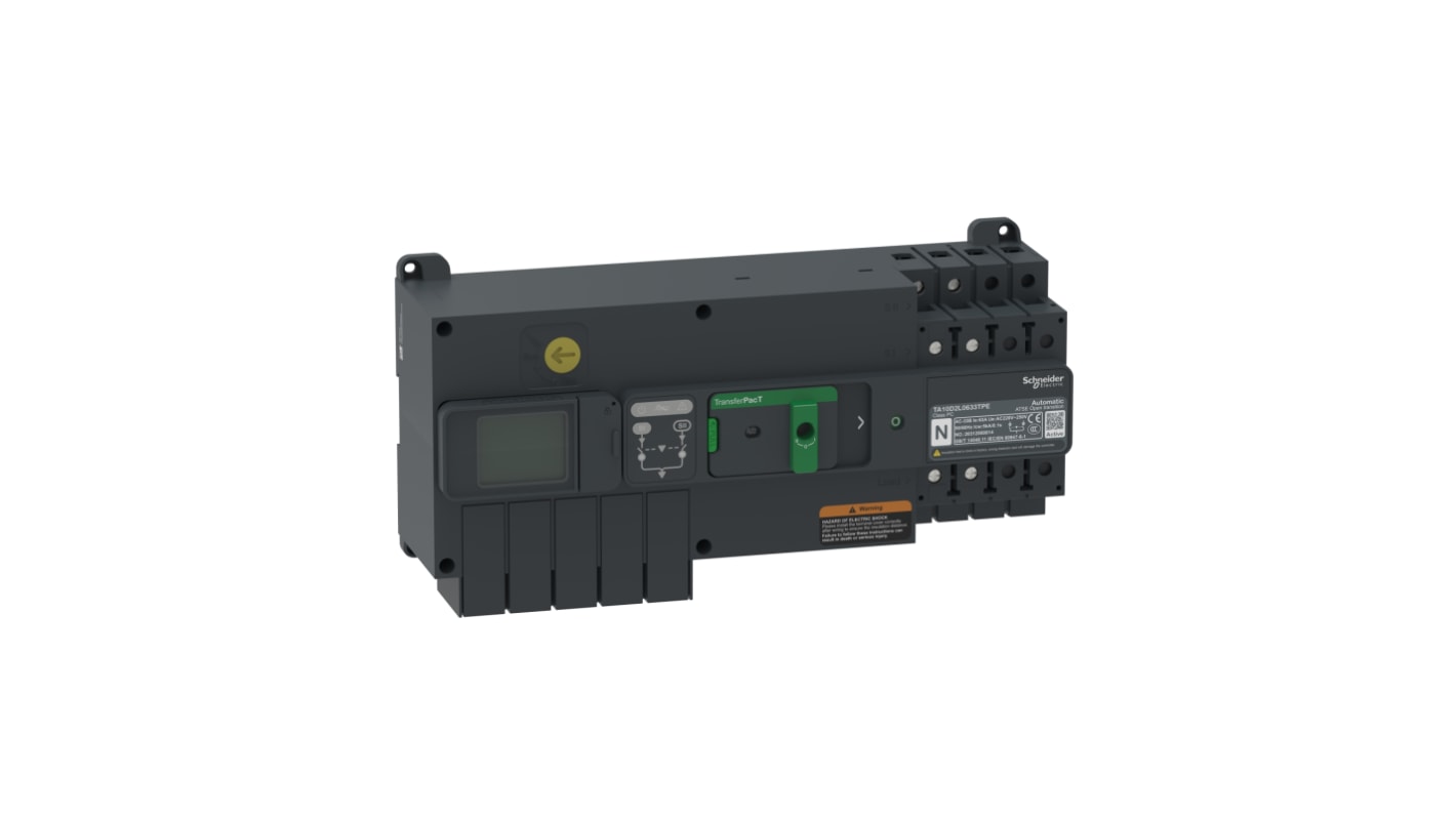 Schneider Electric TransferPacT Electronic Circuit Breaker 63A TAA100, Fixed