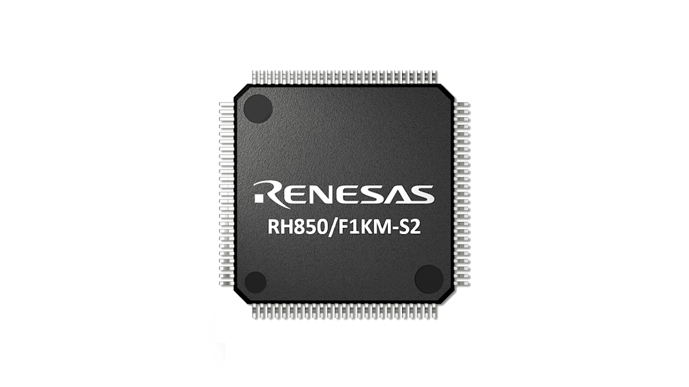 Renesas Electronics R7F7017603AFP-C#BA1, 32bit 32 bit MCU Microcontroller, RH850, 240MHz, 2 MB Flash, 100-Pin LQFP