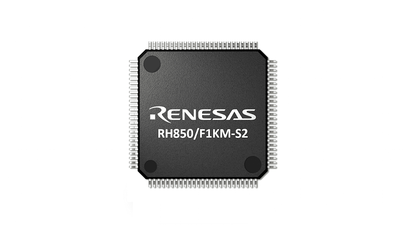 Renesas Electronics RH850单片机, 32 位 MCU内核, 100针, LQFP, 最大240MHz, 2 MB 闪存