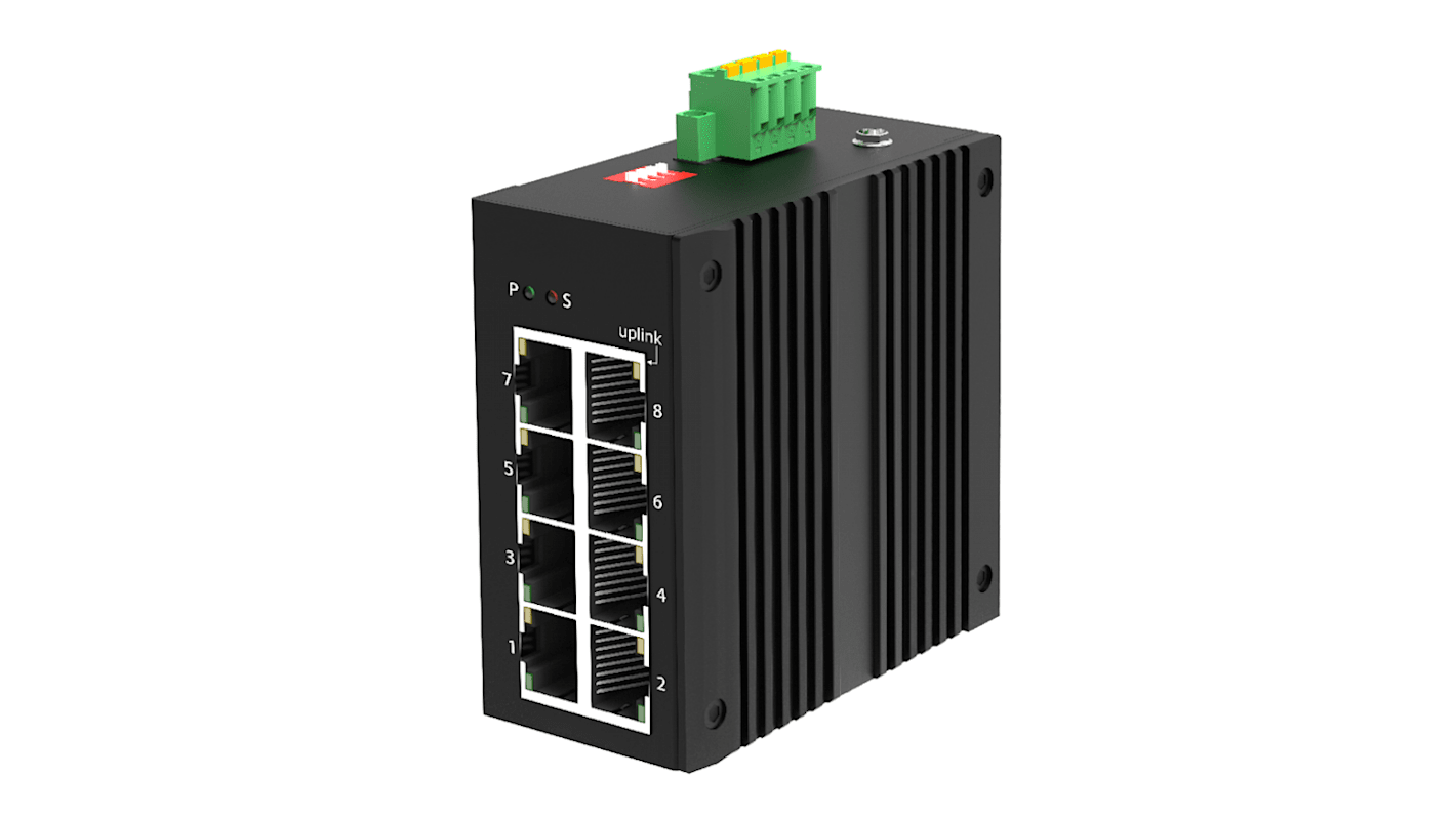 RS PRO Unmanaged 8 Port Ethernet Switch, RJ-45