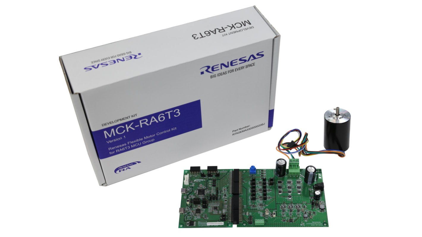 ルネサス エレクトロニクス 電源,モーター / ロボティクス開発ツール, モータ制御ボード, 電源, RA6T3 用, RTK0EMA330S00020BJ