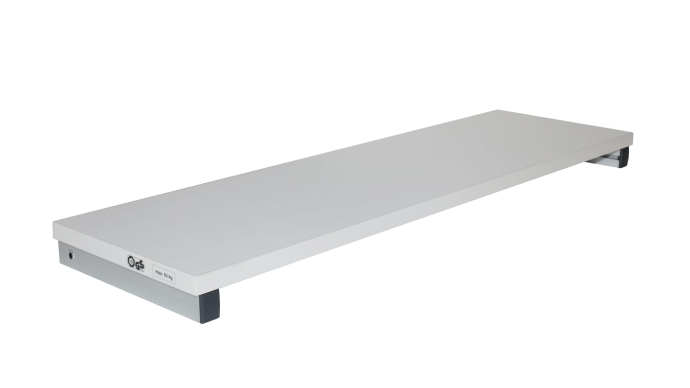 Sistema a scaffali Grigio Alluminio Treston 1 ripiani, 25mm x 1500mm, 310mm, capacità di carico 50kg