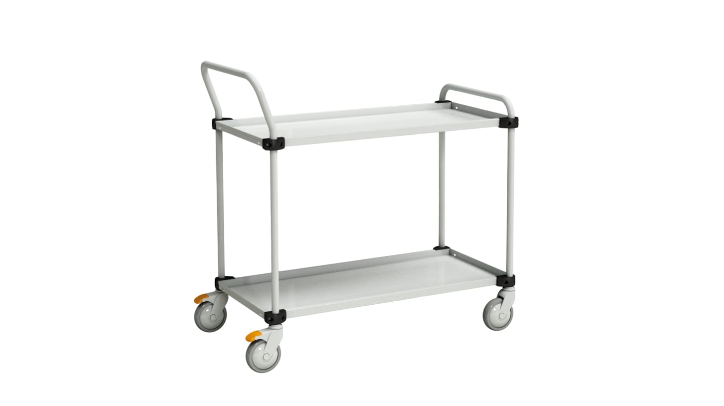 Treston Trolley mit 2 Ebenen, Stahl Rahmen, 890 x 530 x 1020mm, max. 150kg