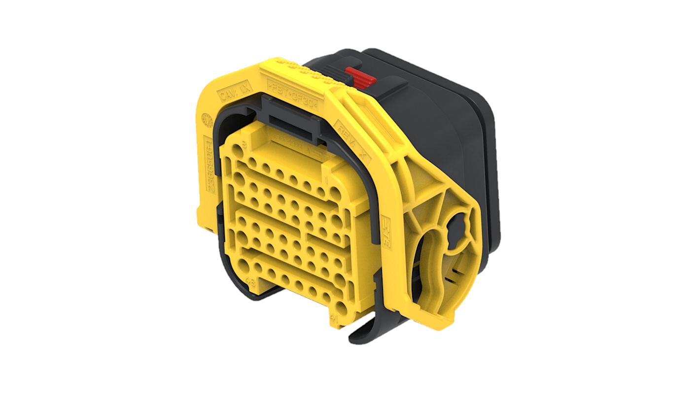 TE Connectivity, 2366494 Connector Housing Receptacle Black Cable Mount 48 Way, Cable Termination 2366494-1