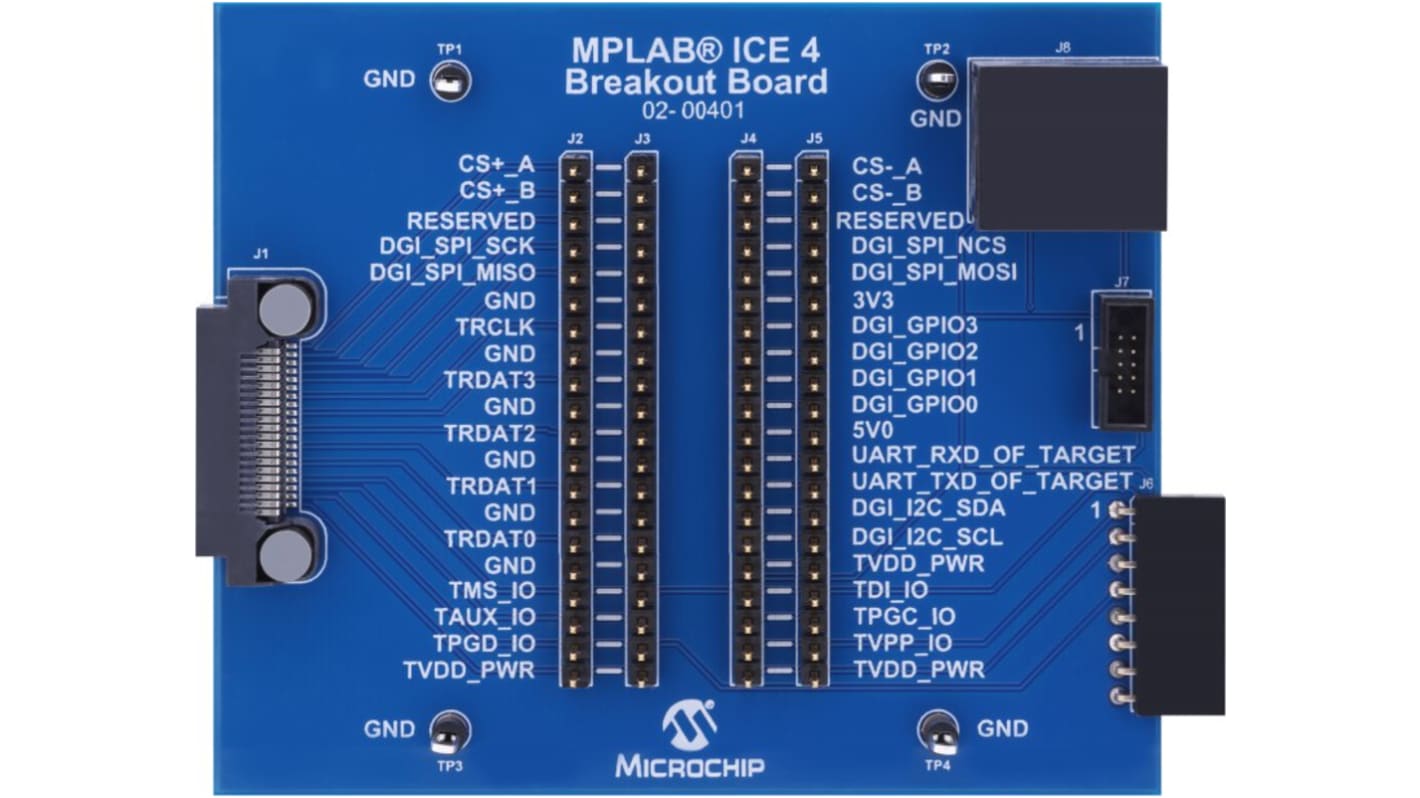 Placa de desconexión MPLAB ICE 4 de Microchip, con núcleo Núcleo de 32 bits