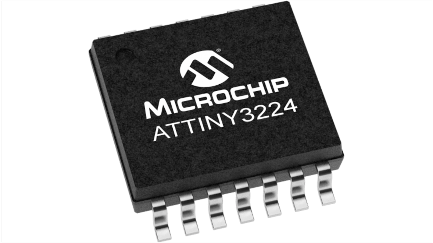 Microcontrollore Microchip, MCU 8 bit, TSSOP, AVR, 14 Pin, Montaggio superficiale, 8bit, 20MHz