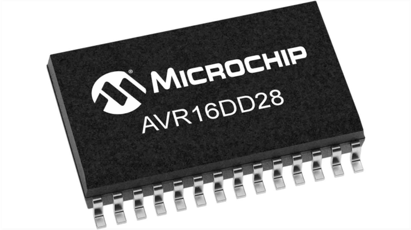 Microcontrolador Microchip AVR16DD28-E/SO, núcleo MCU de 8 bits de 8bit, 24MHZ, SOIC de 28 pines