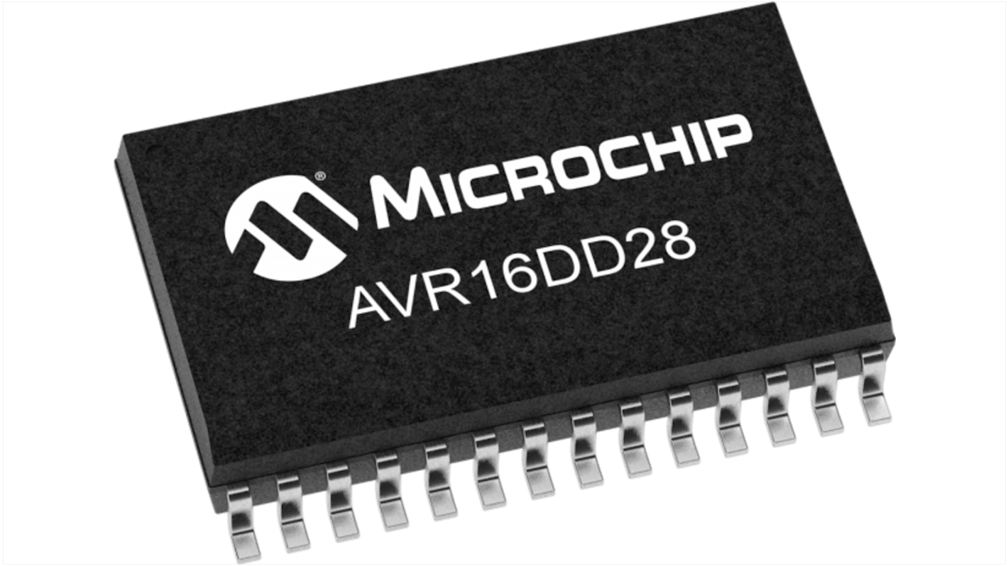 Microchip AVR单片机, 8 位 MCU内核, 28针, SOIC, 最大24MHz, 16 KB 闪存