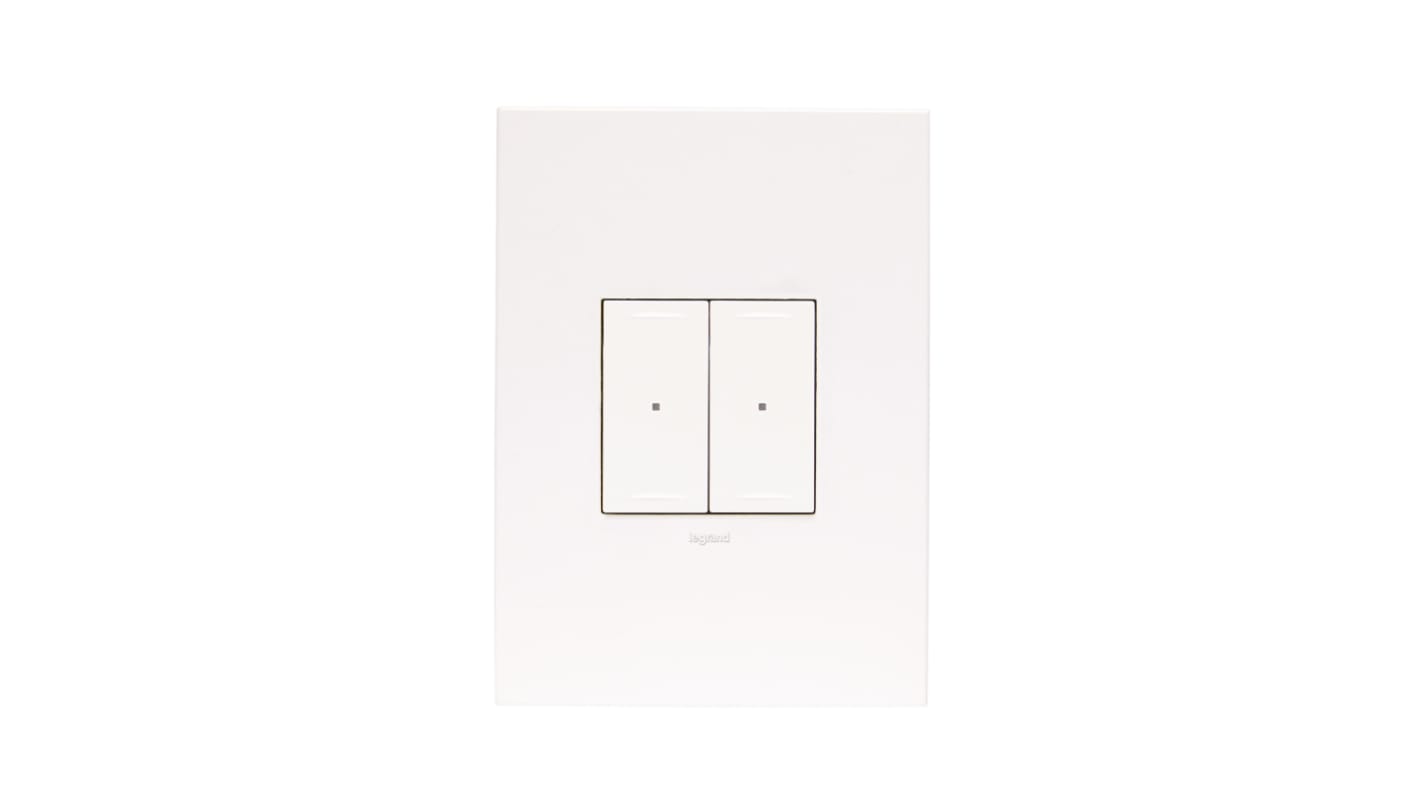 HPM White Smart Light Switch, 3 Way, 2 Gang, Arteor