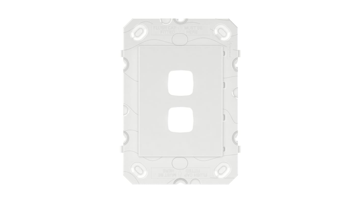 HPM White 2 Gang Light Switch Cover