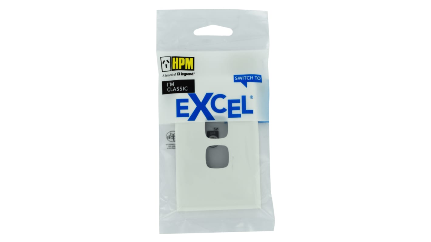 HPM White 2 Gang Light Switch Cover