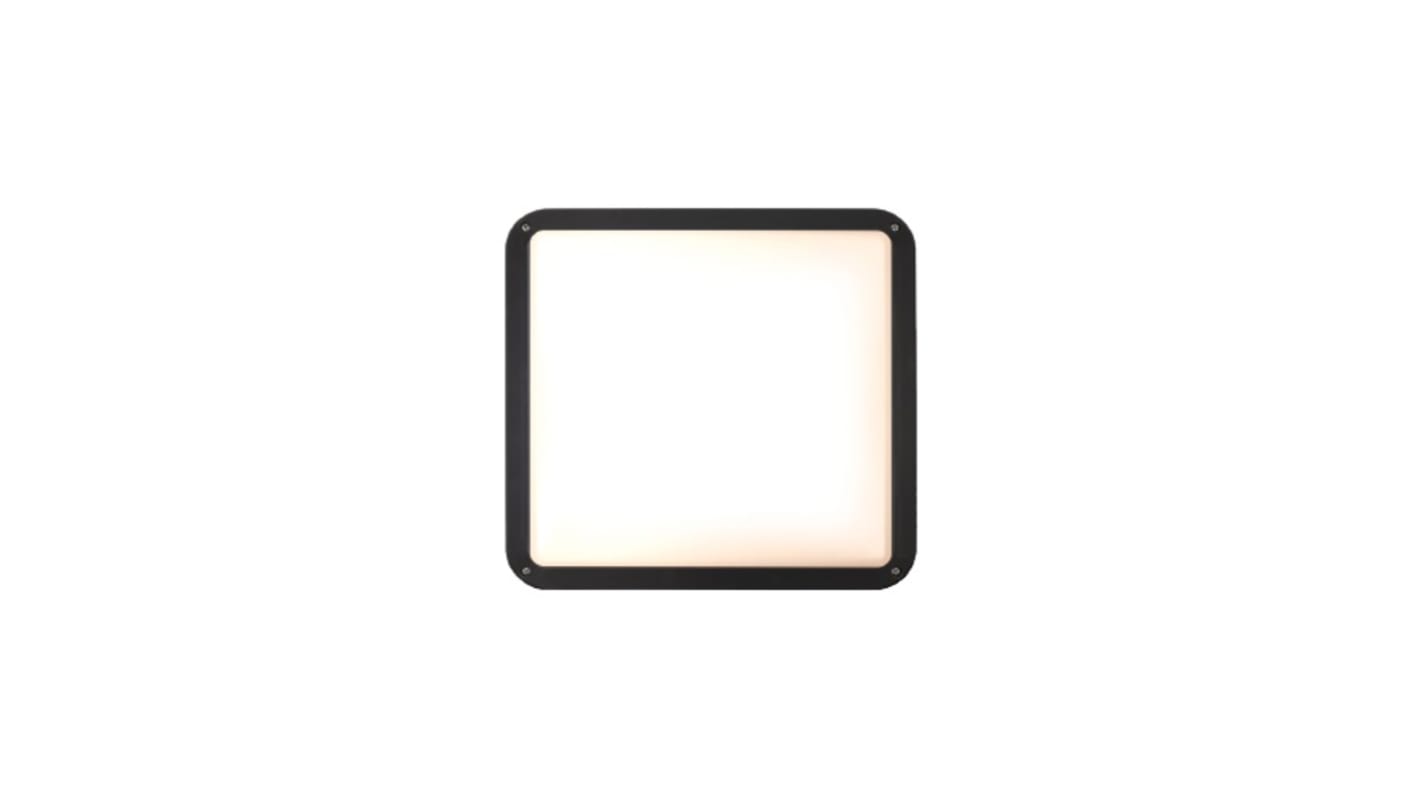 HPM Square Intergrated Bulkhead Light, 16 W, 240 V ac, Lamp Supplied, IP65