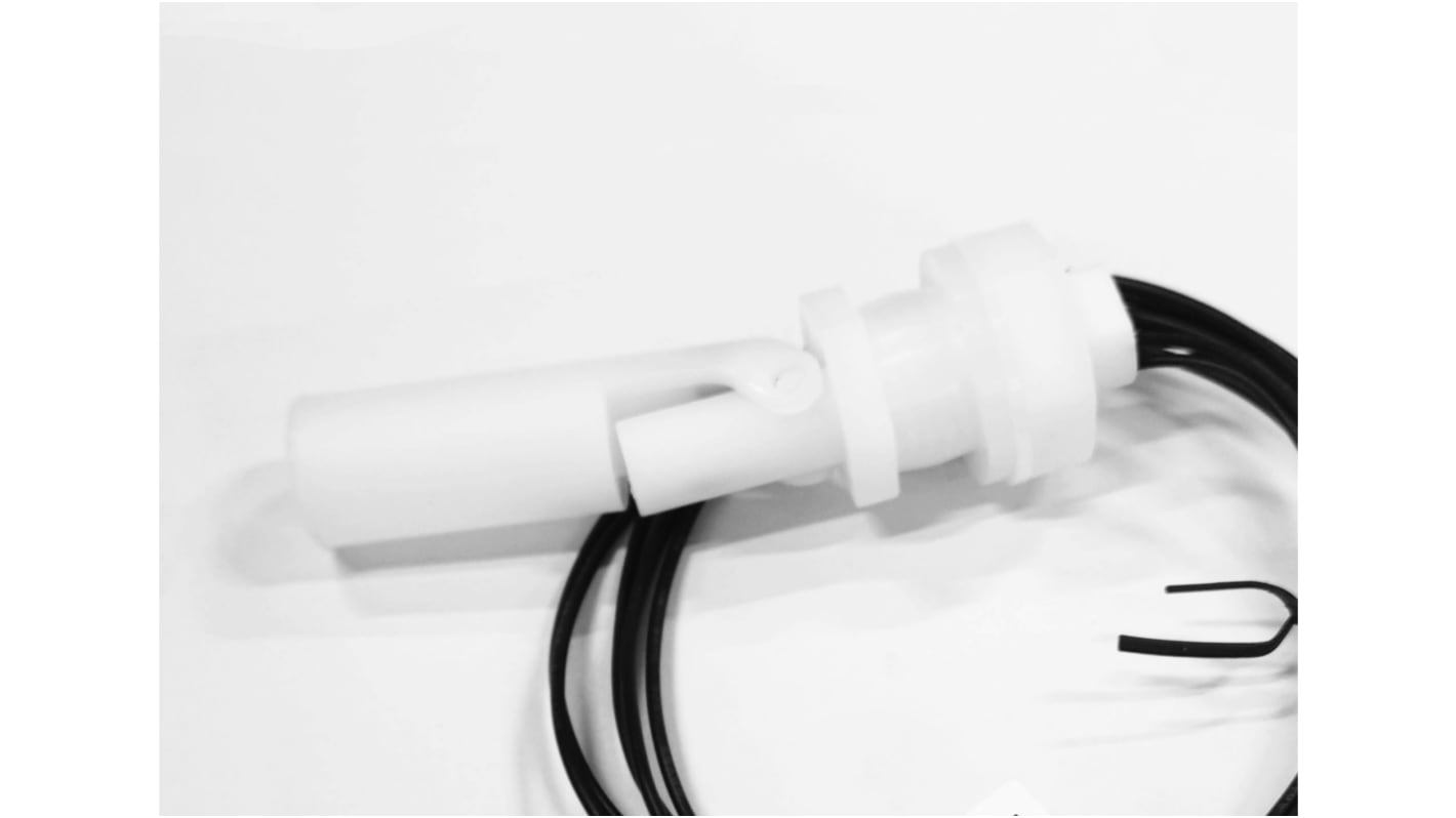 RS PRO Cable Mount Polyphenylene Float Switch, Float, 500mm Cable, NO, 200V ac Max, 200V dc Max