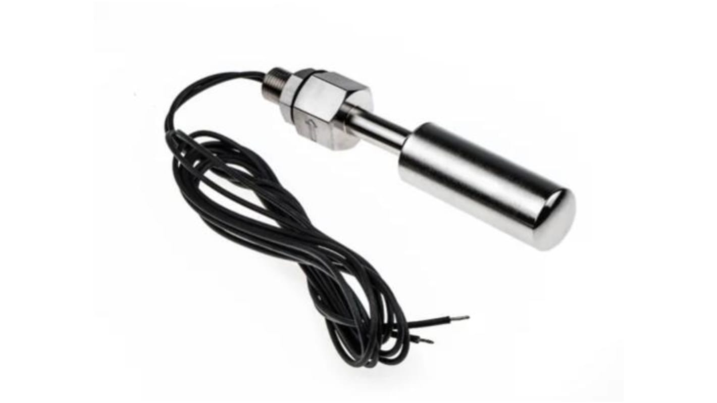 RS PRO Cable Mount Stainless Steel Float Switch, Float, 60.6mm Cable, NO, 250V ac Max, 200V dc Max