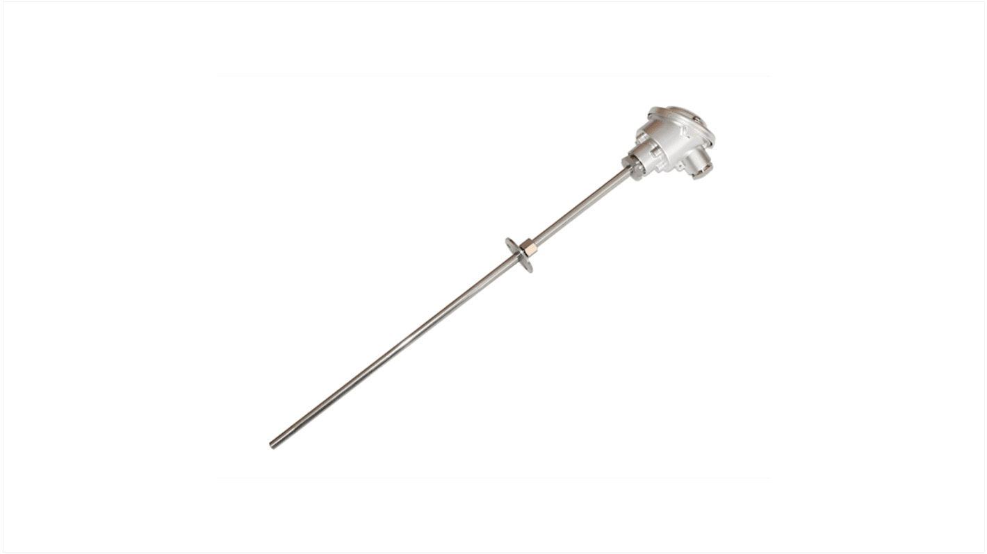 Electrotherm PT100 RTD Sensor, 6mm Dia, 400mm Long, 3 Wire, Probe, 3 DIN EN 60751 °C, F0 °C +50°C Max