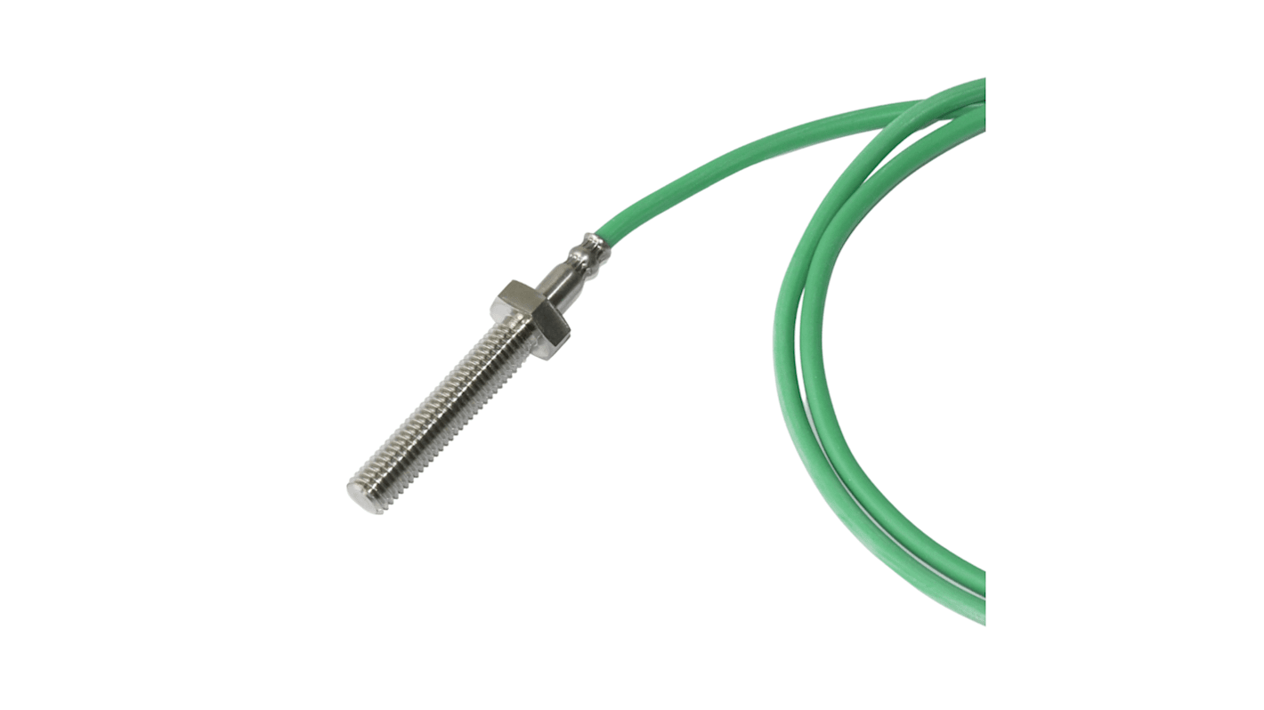 Termopar tipo K Electrotherm, Ø sonda M8x40mm x 2500mm, temp. máx +205°C, conexión Conector macho estándar