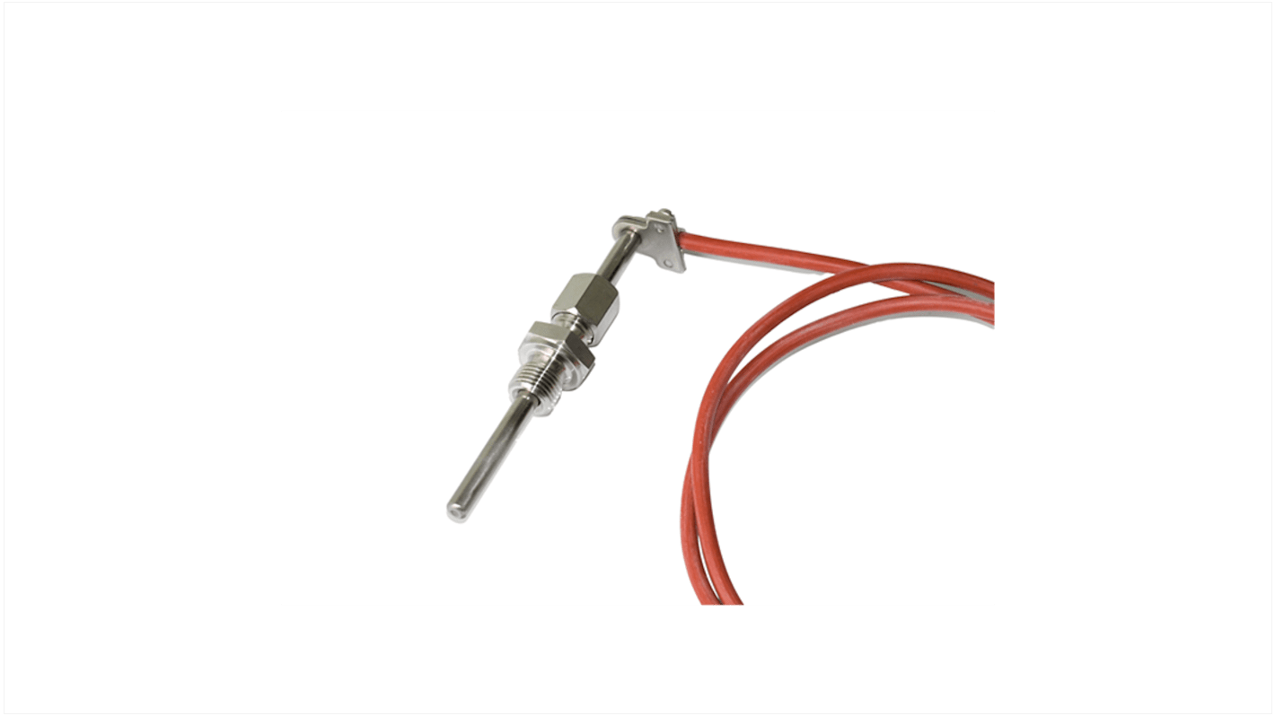 Electrotherm PT100 RTD Sensor, 6mm Dia, 200mm Long, 2 Wire, G1/4, 3 DIN EN 60751 °C, F0 °C +200°C Max