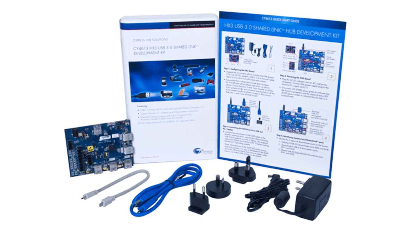 Infineon 开发套件 开发套件, USB, CYUSB3328-88LTXC芯片, 用于微控制器