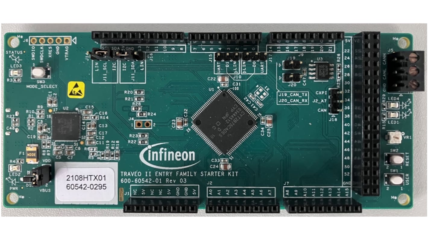 Infineon Arduino Compatible Evaluation Board, Traveo II Low Cost Evaluation Board