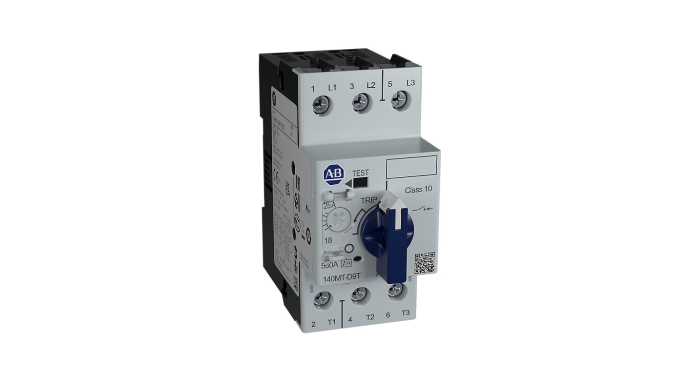Interruttore automatico del motore Allen Bradley, protezione Contattori Bulletin 100-K/C/E, 690 V c.a., 630 mA 140MT